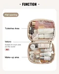 Checkered Makeup Travel Bag